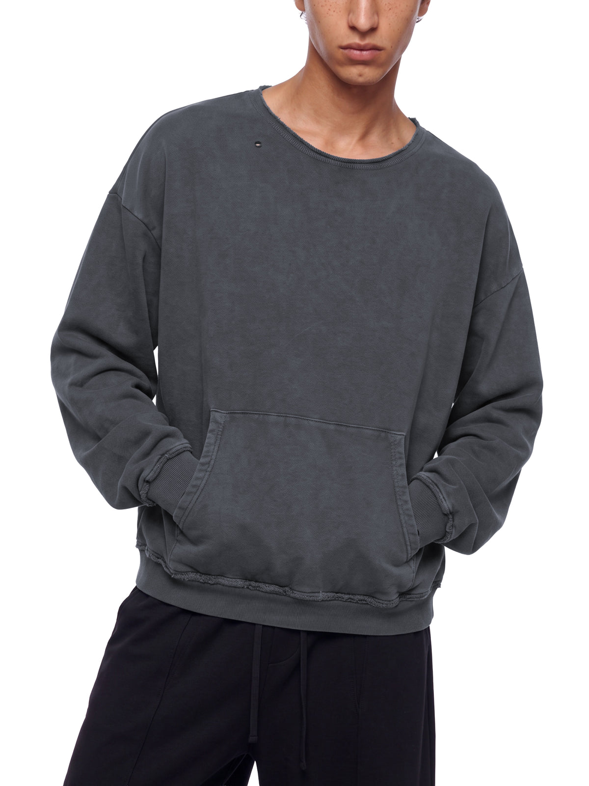 Permission Granted (Permis Accorde) "Crowned" Unisex Raw Edge Crewneck Sweatshirt