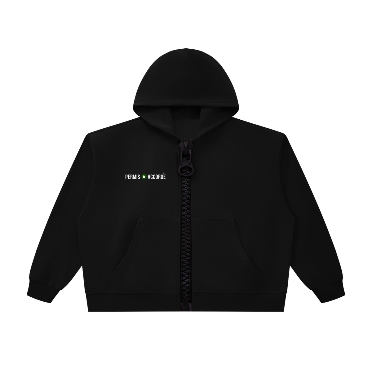 Permission Granted (Permis Accorde) "DO IT" Unisex Oversized Chunky-Zip Boxy Hoodie
