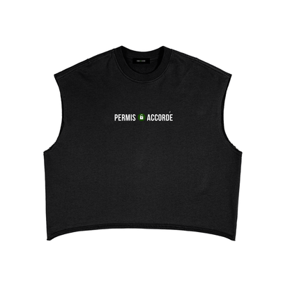 Permission Granted (Permis Accorde) French Terry Boxy Tank Top