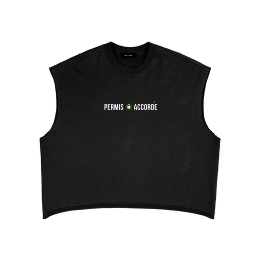 Permission Granted (Permis Accorde) French Terry Boxy Tank Top