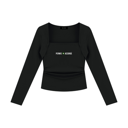 Permission Granted (Permis Accorde) Women's Ruched Long Sleeve T-Shirt
