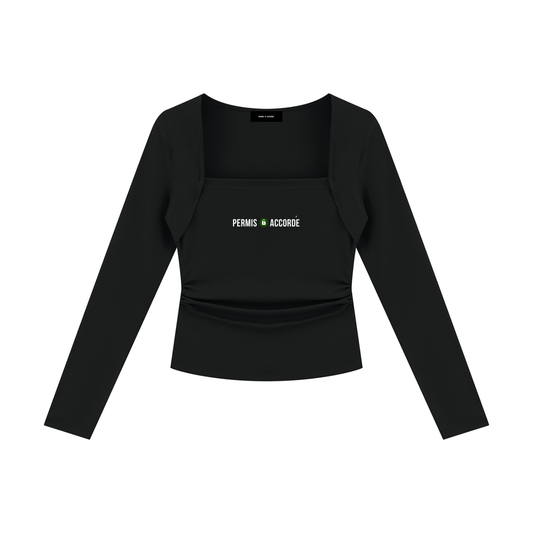 Permission Granted (Permis Accorde) Women's Ruched Long Sleeve T-Shirt