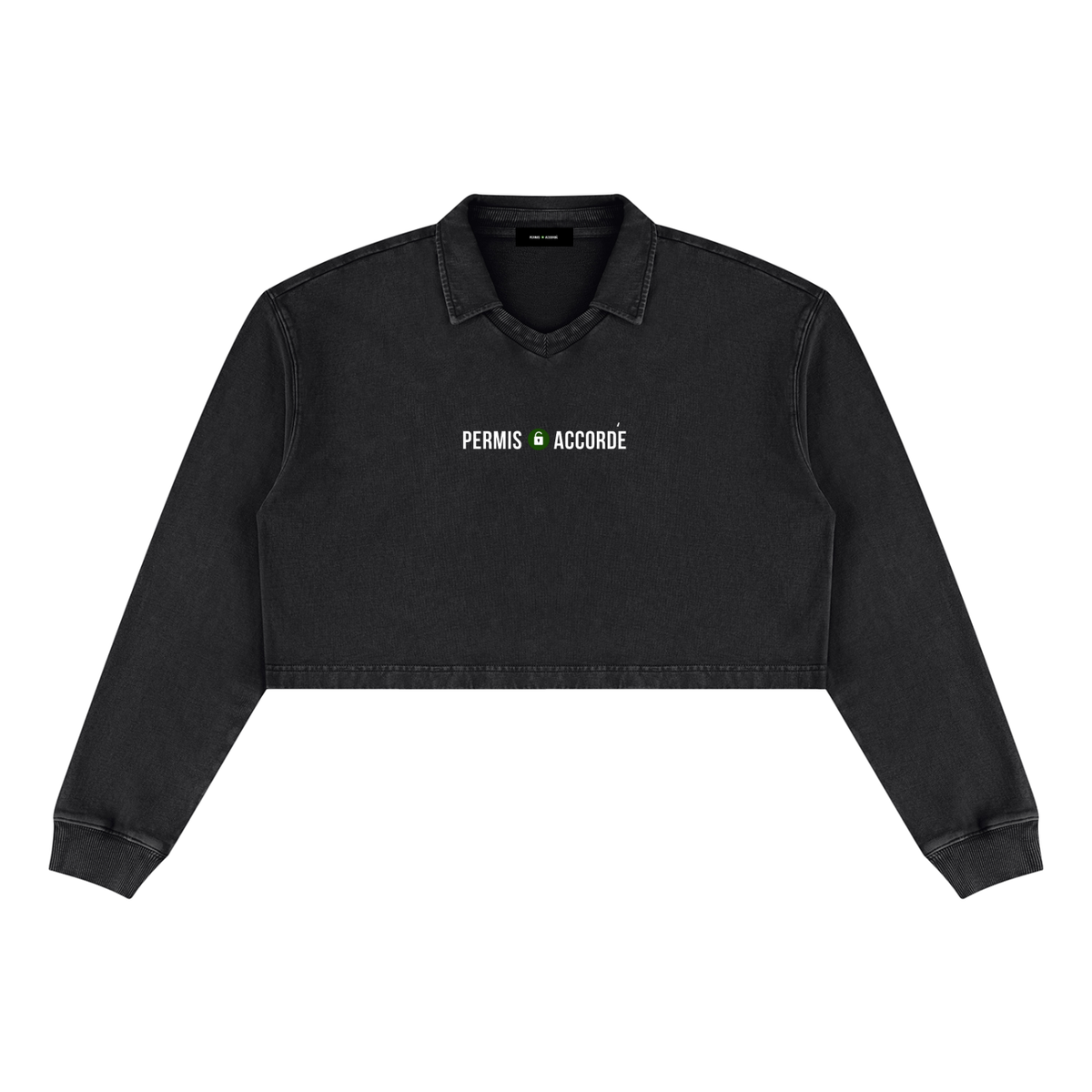 Permission Granted (Permis Accorde) Women’s Vintage Wash Crop Sweatshirt