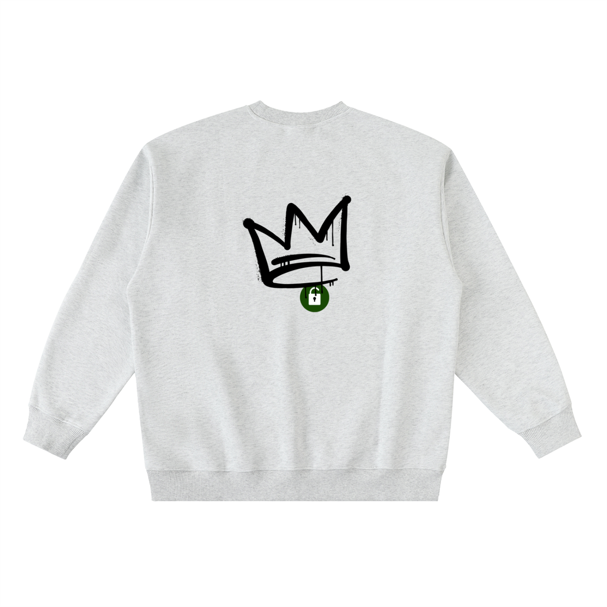 Permission Granted (Permis Accorde)  "Crowned" Oversized Crewneck Taped Sweatshirt