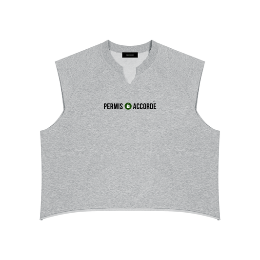 Permission Granted (Permis Accorde) Men’s Boxy Raw Hem Tank Top