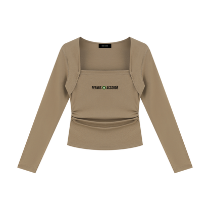 Permission Granted (Permis Accorde) Women's Ruched Long Sleeve T-Shirt