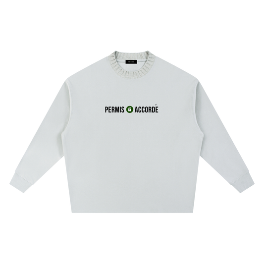 Permission Granted (Permis Accorde) Knitted Round Neck Oversize Sweatshirt