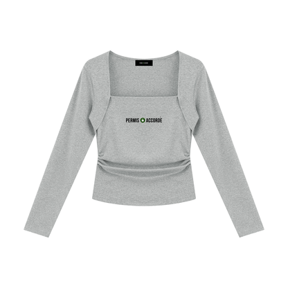 Permission Granted (Permis Accorde) Women's Ruched Long Sleeve T-Shirt