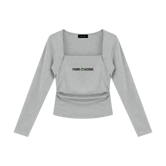 Permission Granted (Permis Accorde) Women's Ruched Long Sleeve T-Shirt