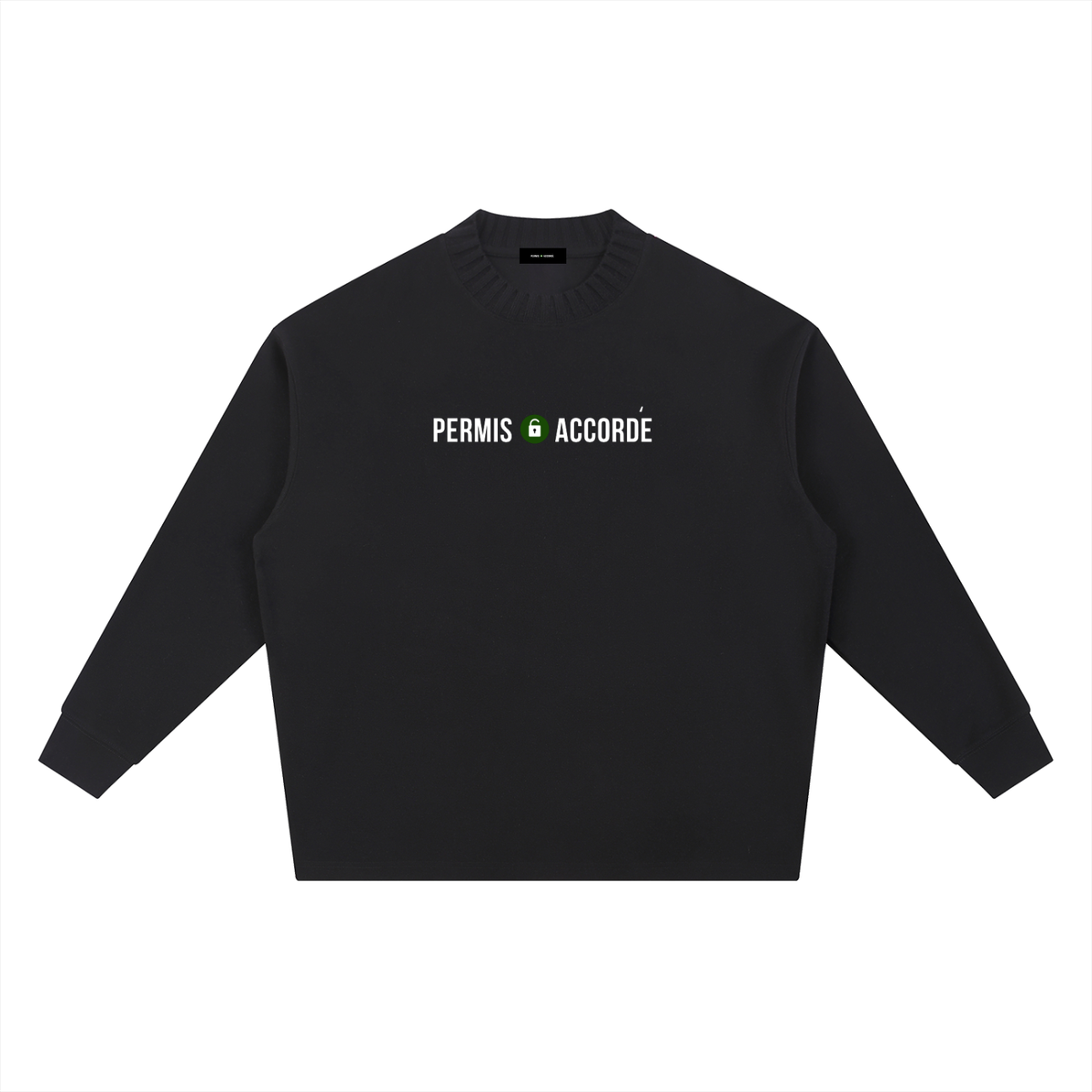 Permission Granted (Permis Accorde) Knitted Round Neck Oversize Sweatshirt