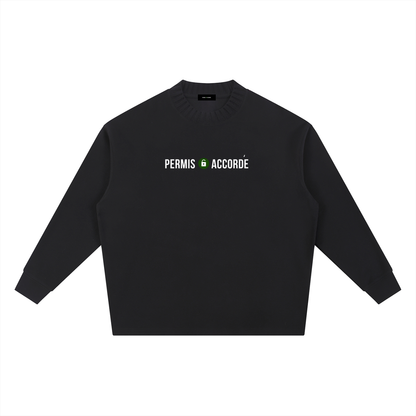 Permission Granted (Permis Accorde) Knitted Round Neck Oversize Sweatshirt