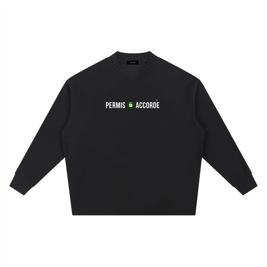Permission Granted (Permis Accorde) Knitted Round Neck Oversize Sweatshirt