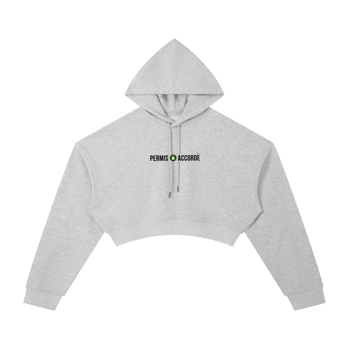 Permission Granted (Permis Accorde) Women's Essential Cropped Hoodie