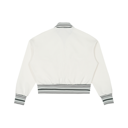 Permission Granted (Permis Accorde) " Crowned" Striped Rib Collar Zip Jacket