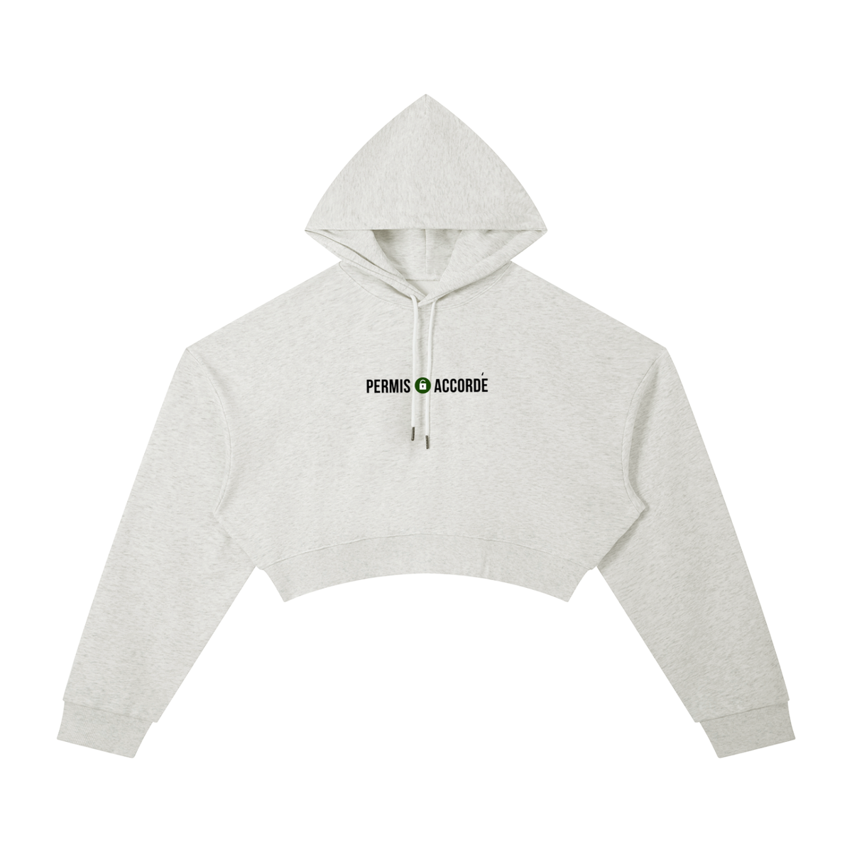 Permission Granted (Permis Accorde) Women's Essential Cropped Hoodie
