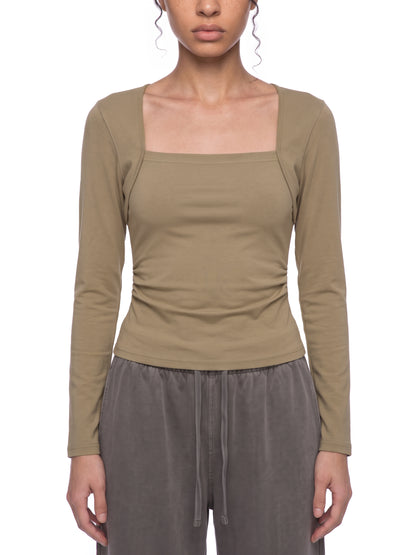 Permission Granted (Permis Accorde) Women's Ruched Long Sleeve T-Shirt